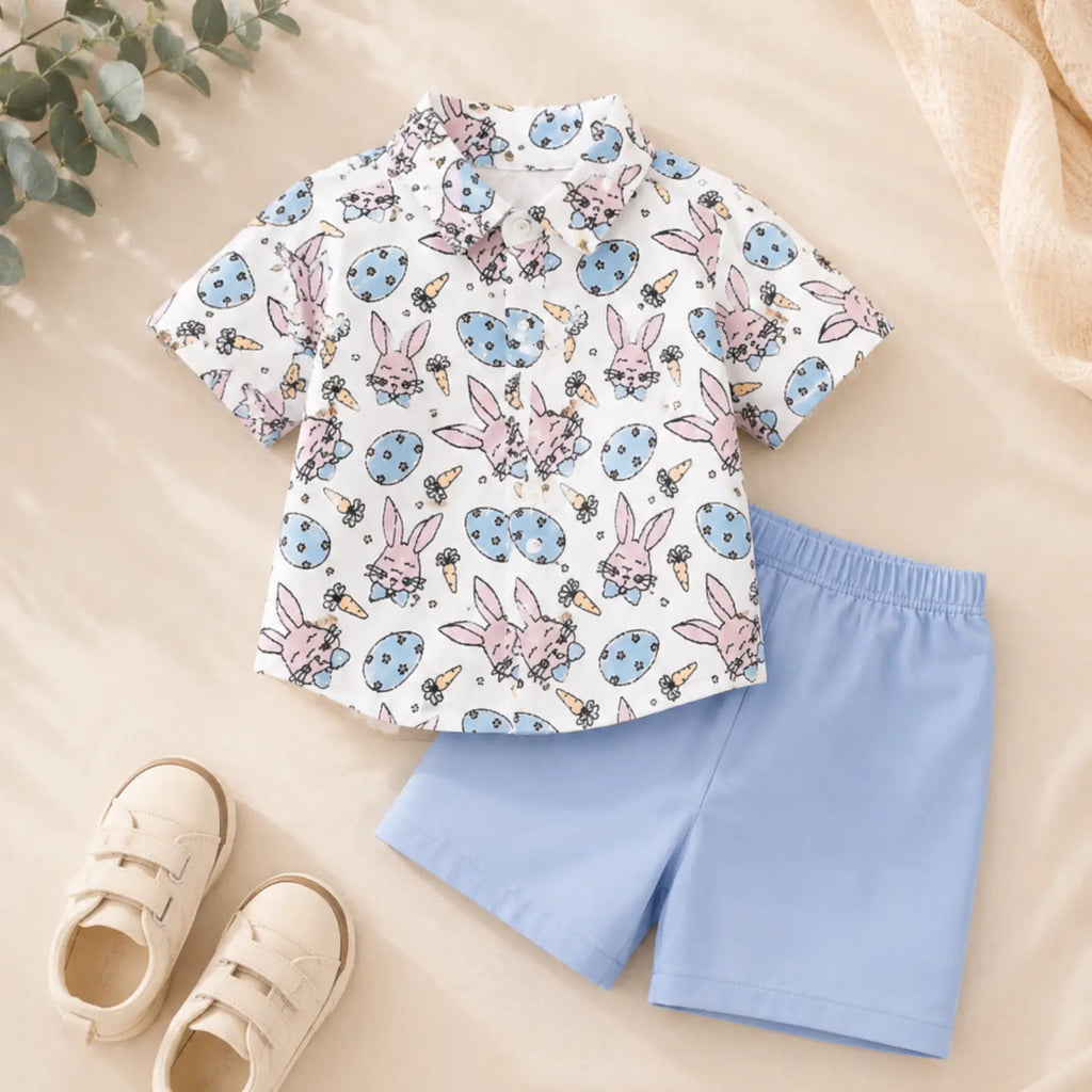 Bunny Meadow Summer Shirt & Shorts Set | Minilova