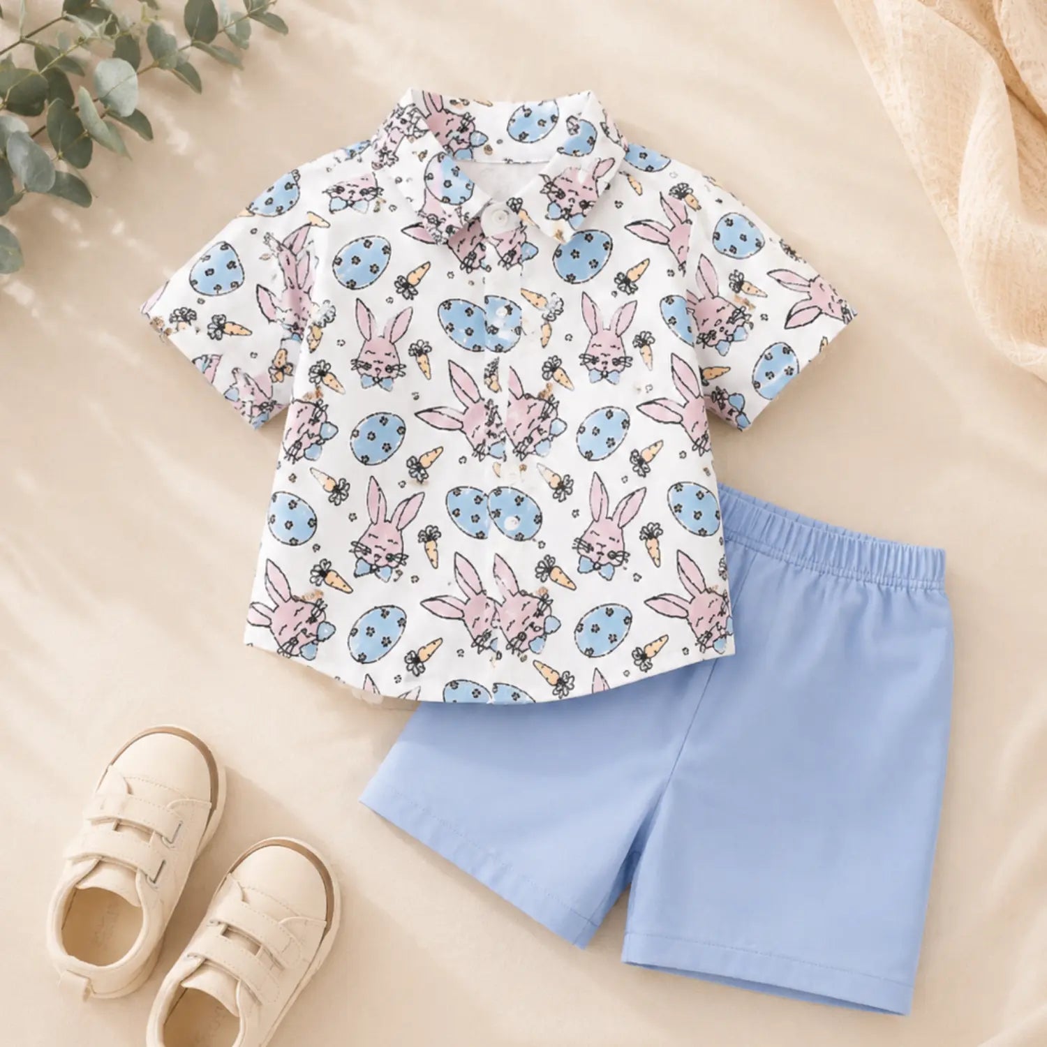 Bunny Meadow Summer Shirt & Shorts Set | Minilova