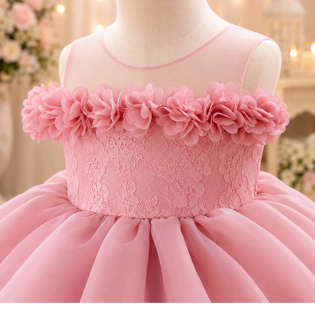 Blush Petal Princess Dress for Girls | Minilova
