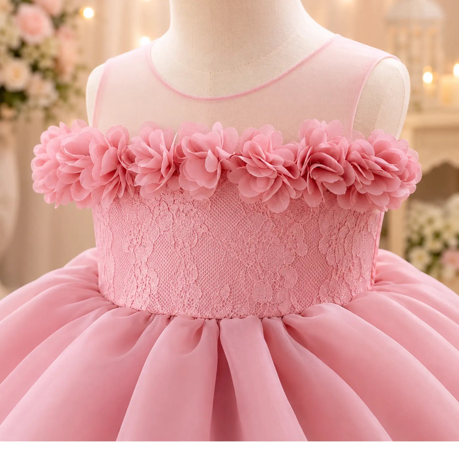 Blush Petal Princess Dress for Girls | Minilova