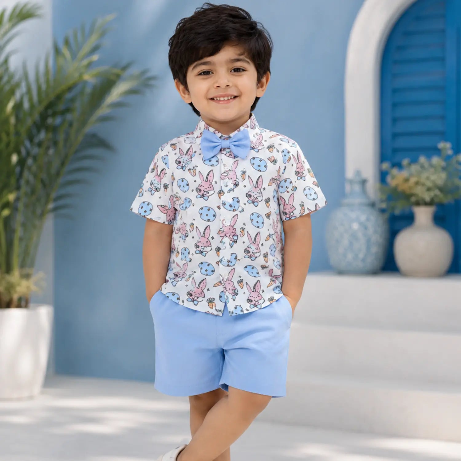 Bunny Meadow Summer Shirt & Shorts Set | Minilova
