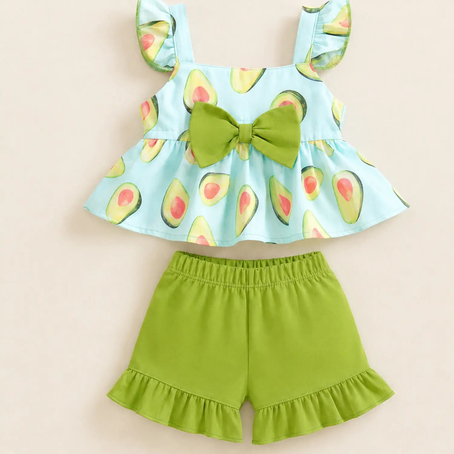 Avocado Cutie Ruffle Set | Minilova