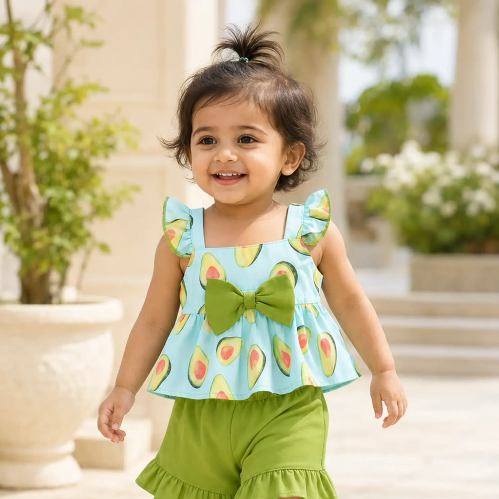 Avocado Cutie Ruffle Set | Minilova