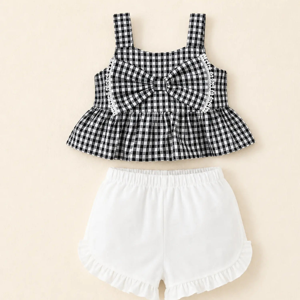 Sweet Checks Peplum Set | Minilova