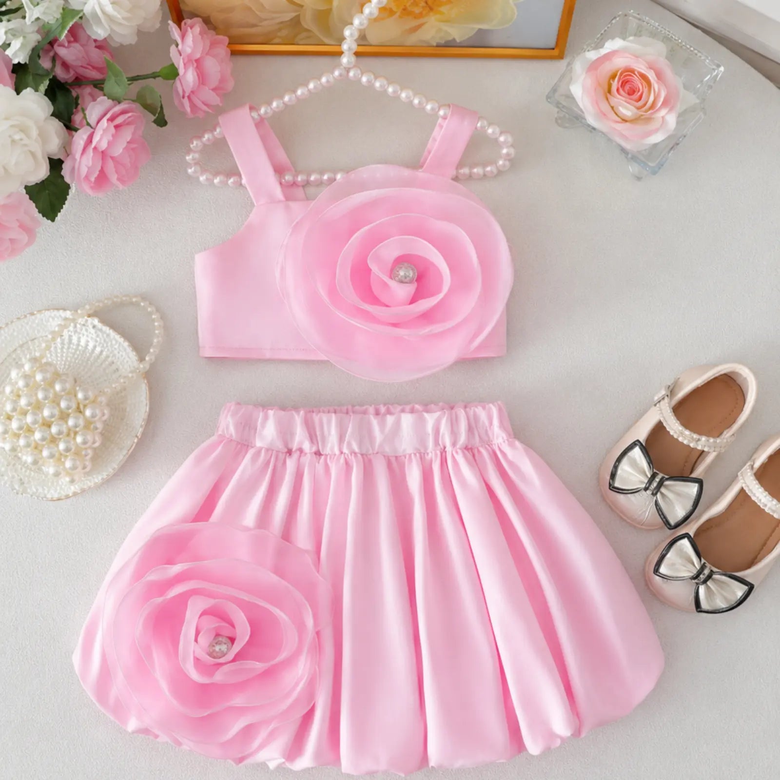 Rosette Dreams Skirt Set | Minilova