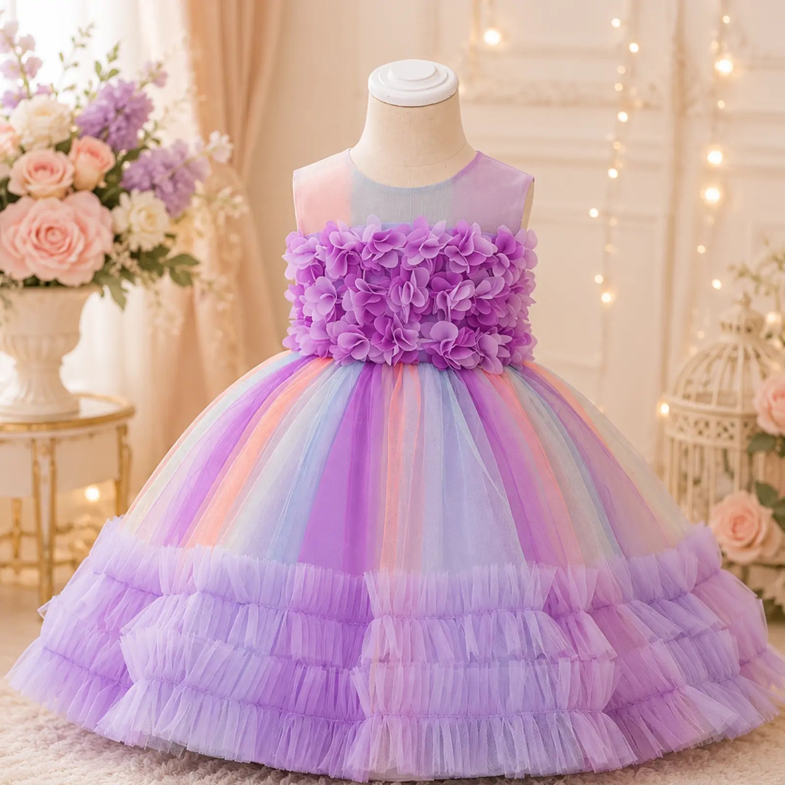 Candy Blossom Princess Gown for Girls | Minilova