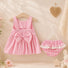 Candy Stripe Baby Girl Summer Dress with Bloomers –  Cute Party Wear Dress