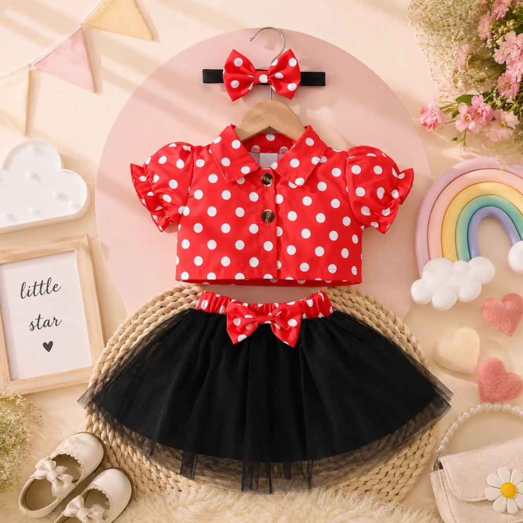 Polka Pop Mini Girls Skirt Set | Minilova
