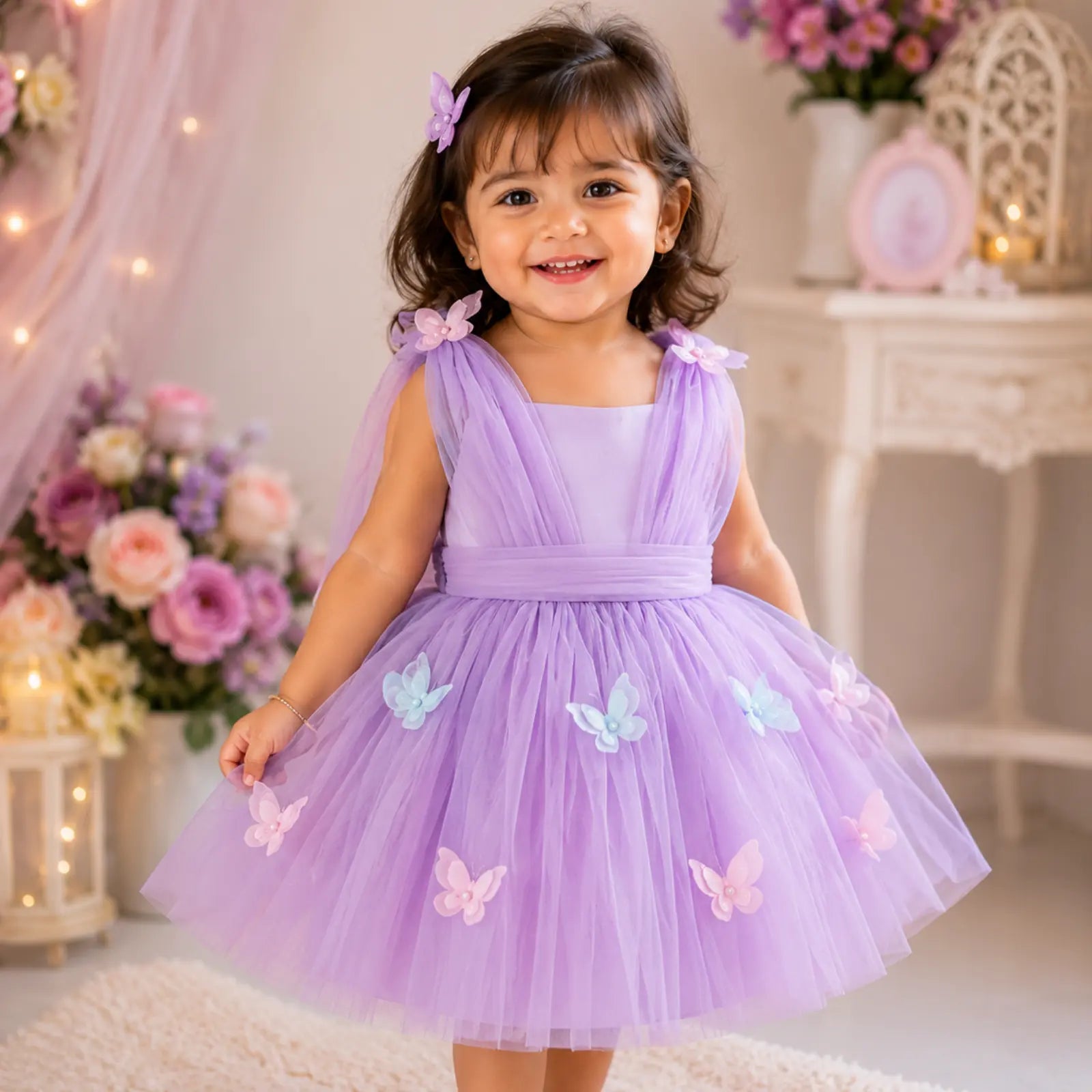 Lavender Butterfly Fairy Dress for Girls | Minilova