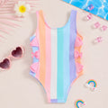 Pastel Rainbow Ruffle Swimsuit | Minilova