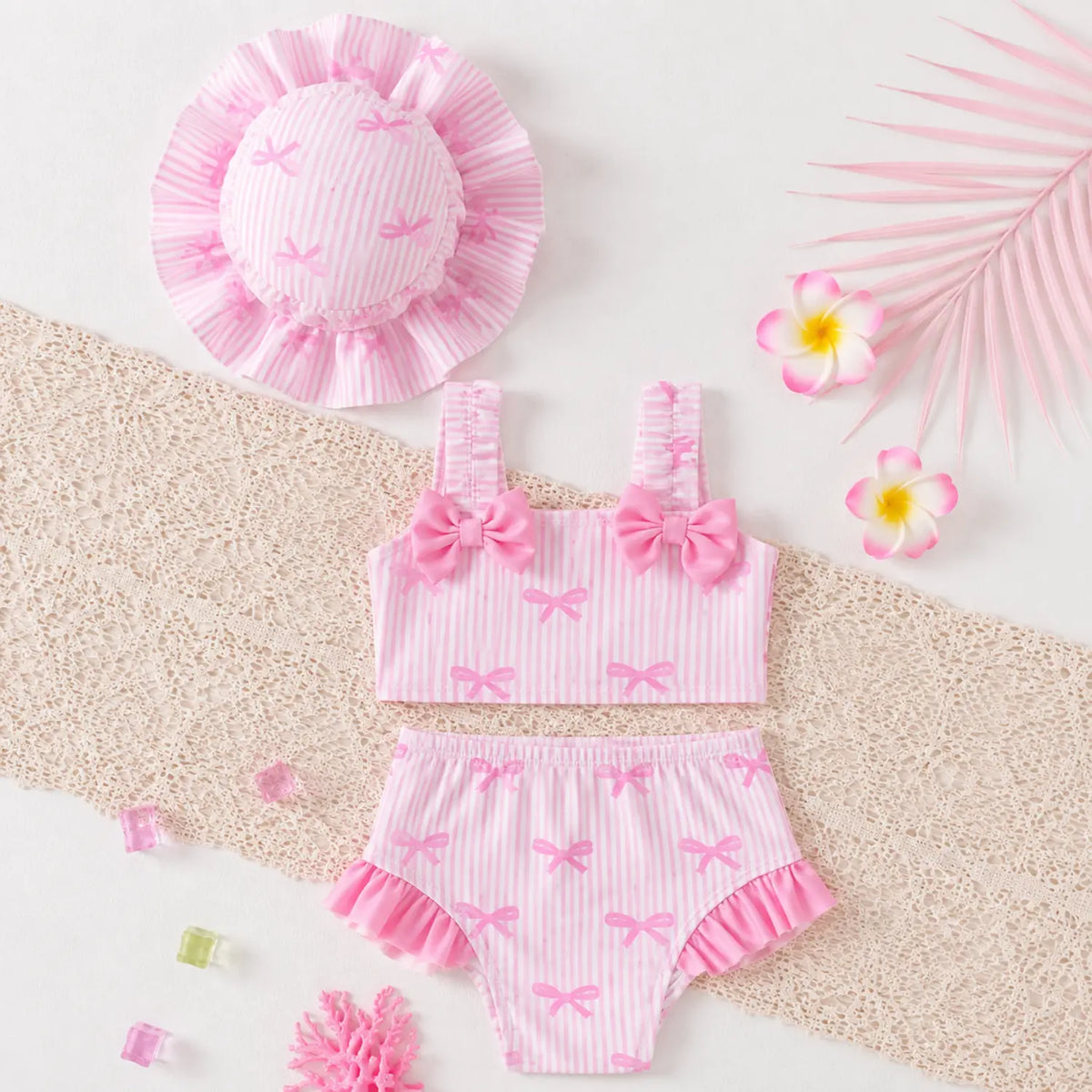 Tropical Flamingo Ruffle Swim Set | Minilova