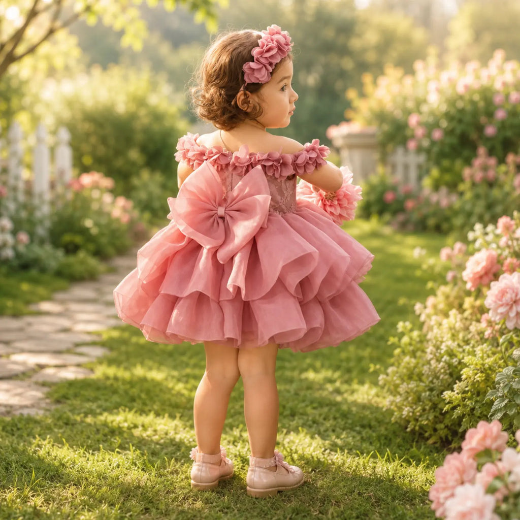 Blush Petal Princess Dress for Girls | Minilova