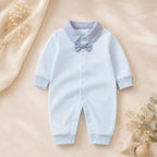 Blue Gentleman Bow Romper | Minilova