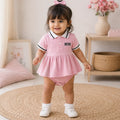 Mini Polo Peplum Romper for Girls | Cotton Blend Outfit