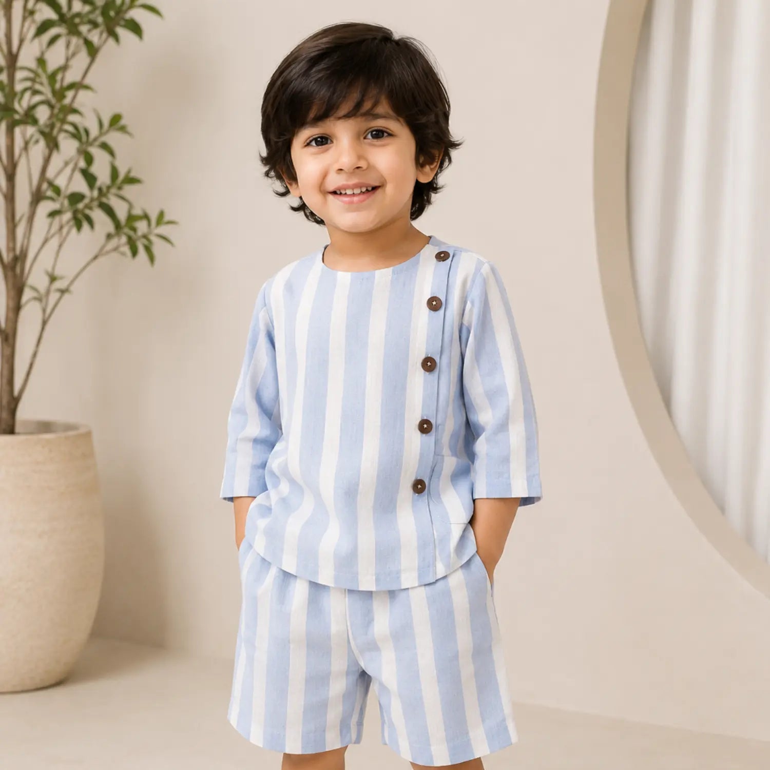 Cloud Stripe Heritage Co-ord Set | Minilova