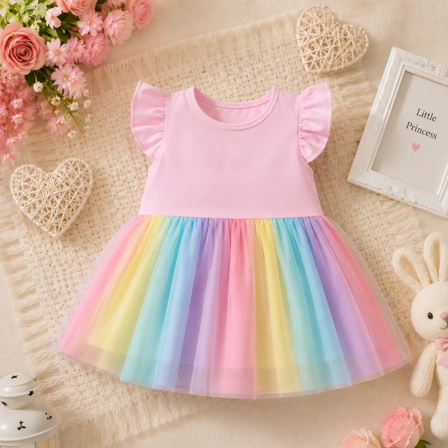 Rainbow Dreams Girls Tulle Dress | Minilova