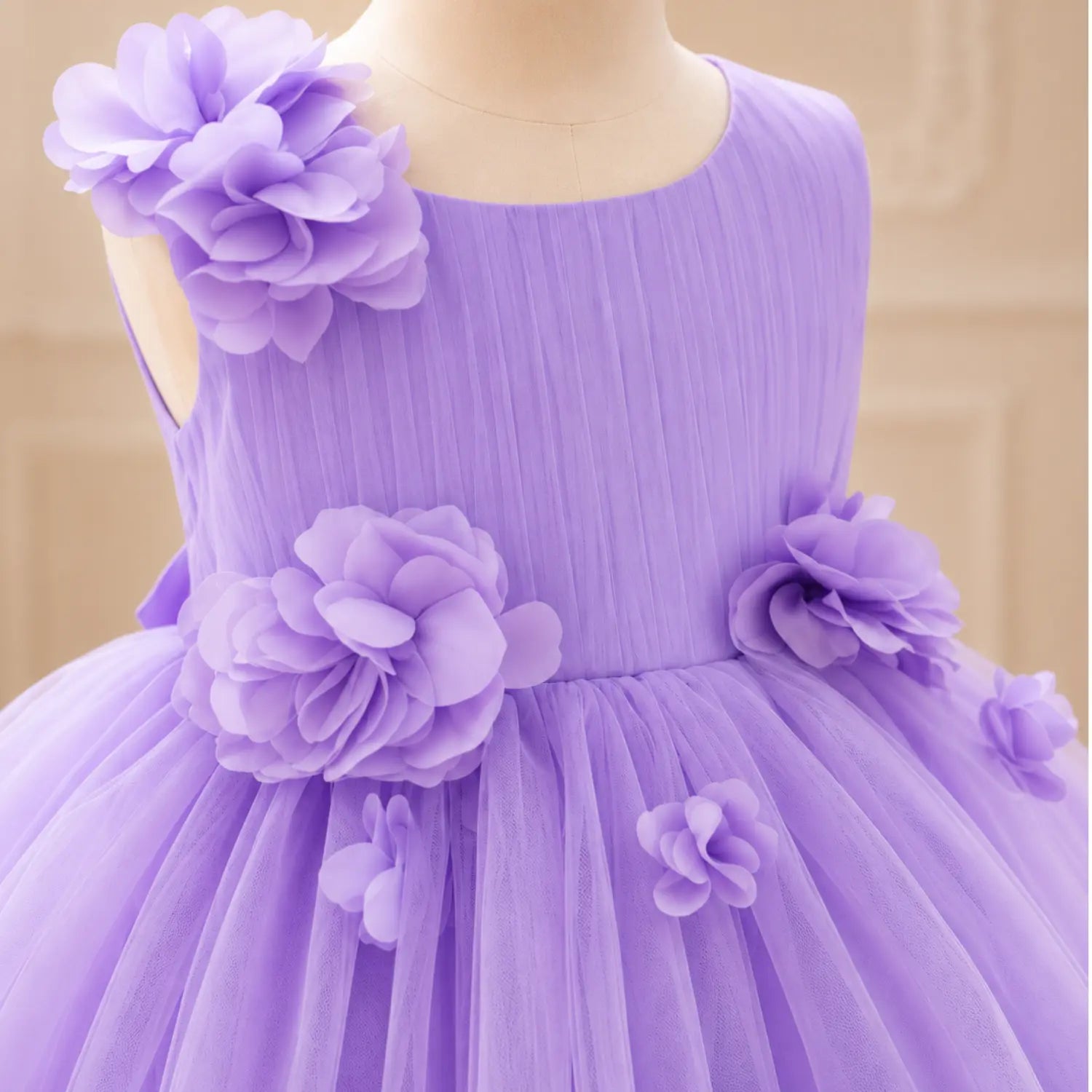 Lavender Bloom Princess Dress for Girls | Minilova