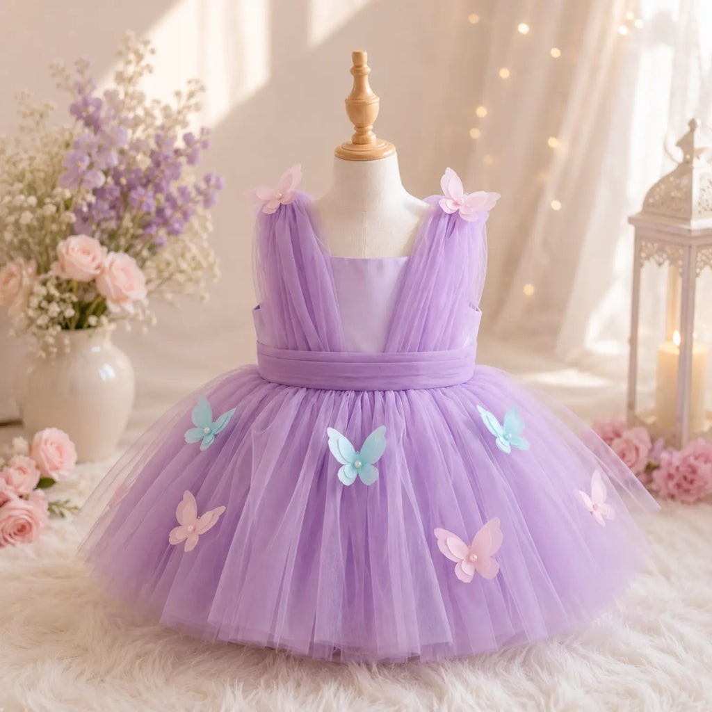 Lavender Butterfly Fairy Dress for Girls | Minilova