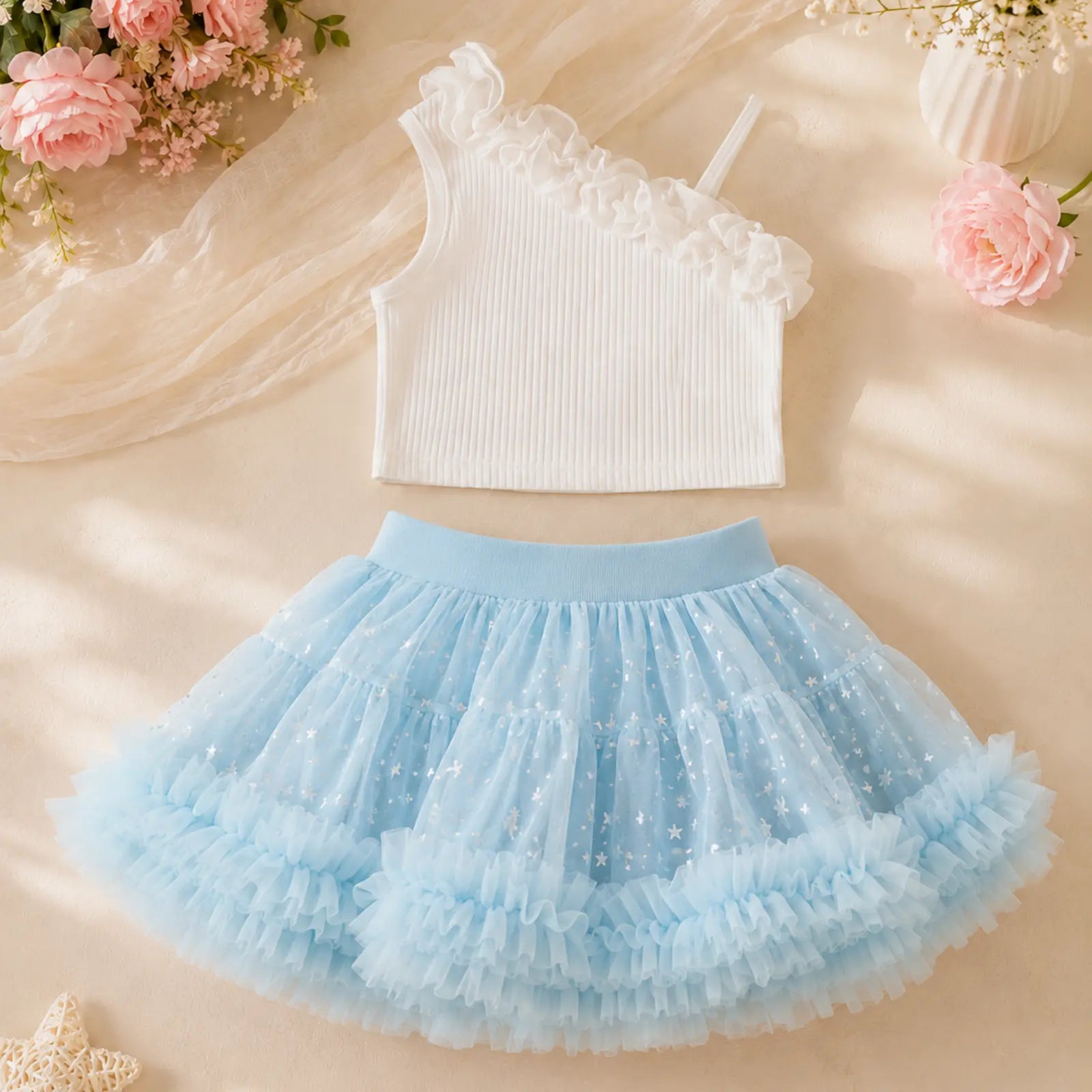 Bluebell Twirl Fairy Skirt Set for Girls | Minilova