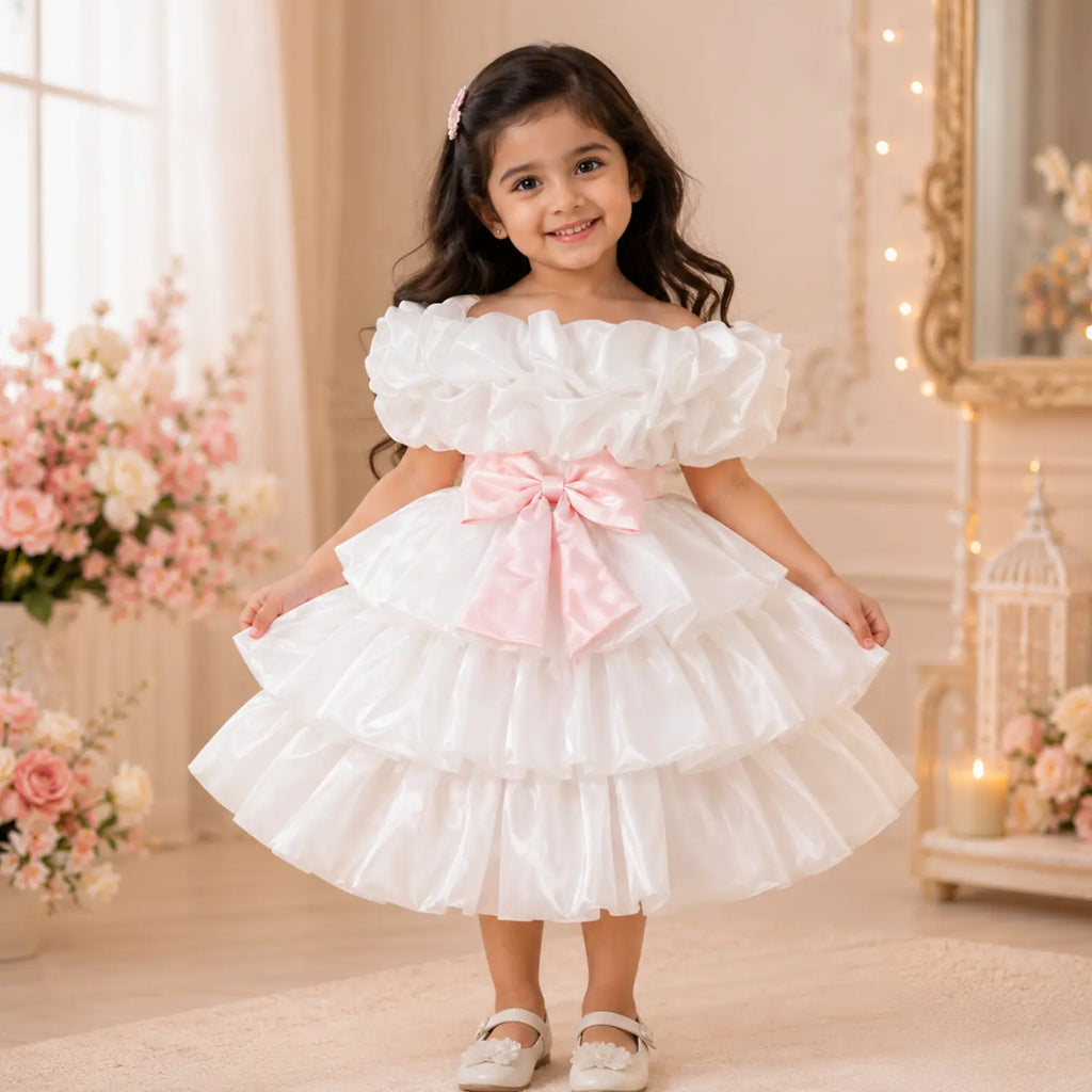 Pearl Princess Off-Shoulder Couture Dress | Minilova