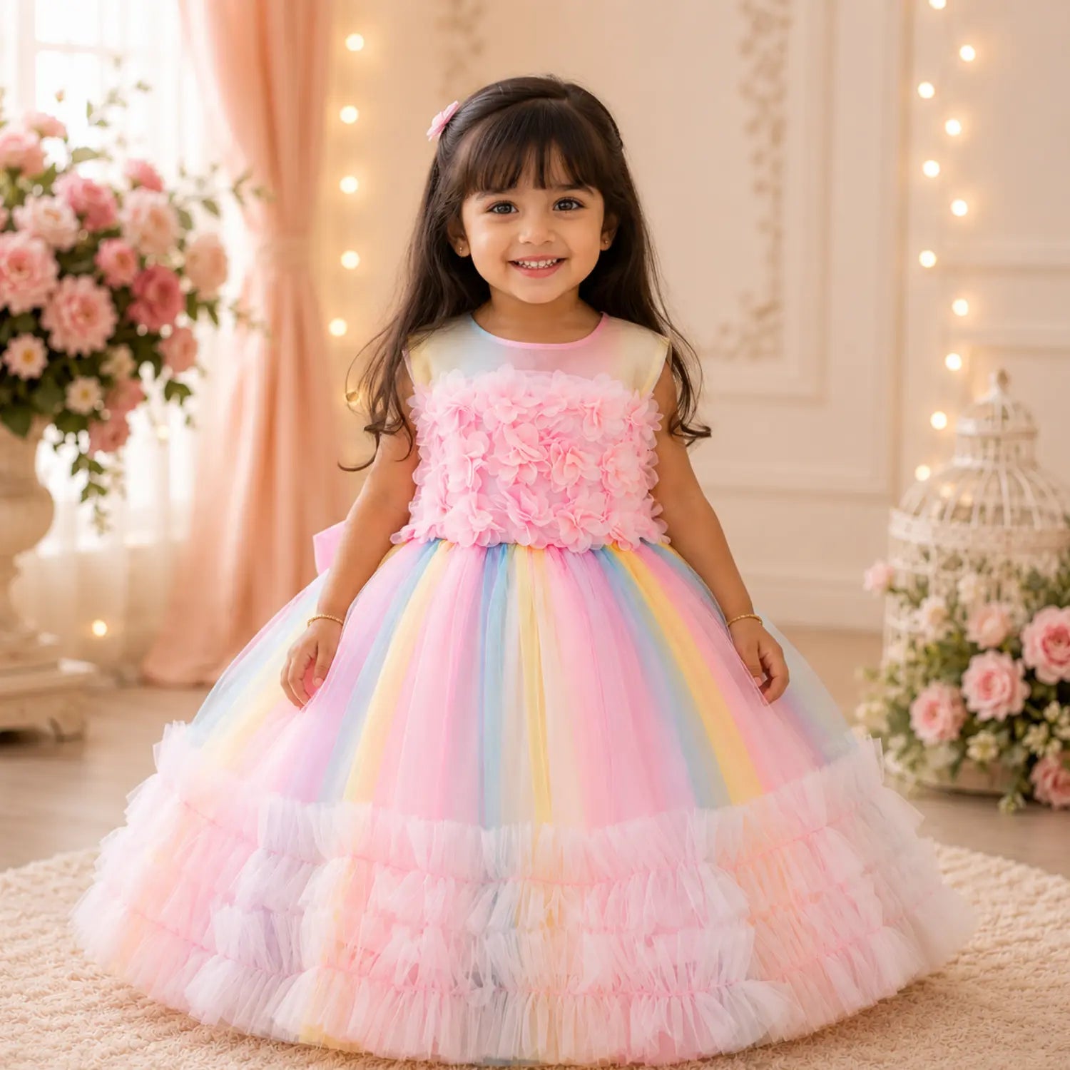 Candy Blossom Princess Gown for Girls | Minilova