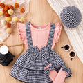 Checkered Bow Boutique Dress Set for Girls | Minilova
