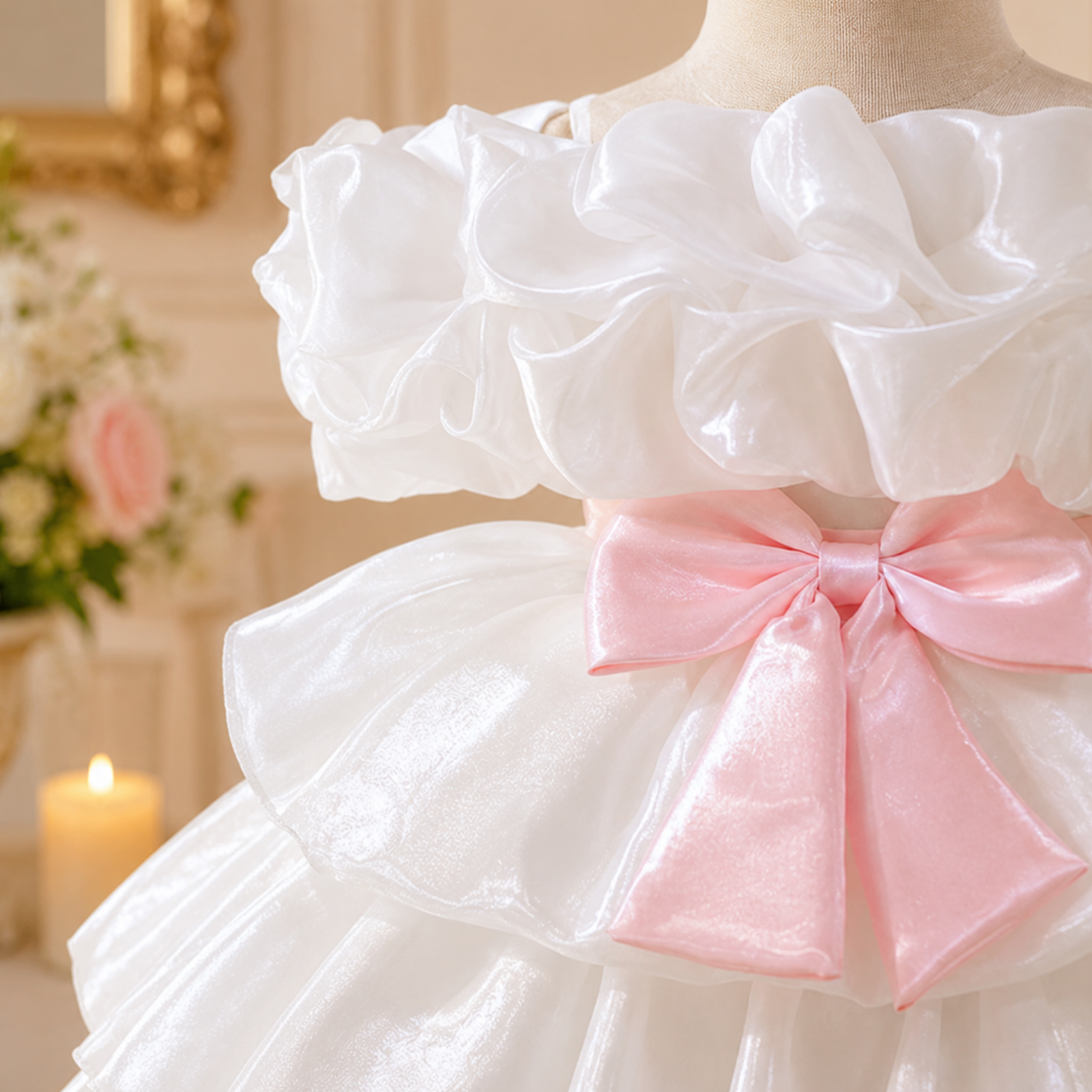 Pearl Princess Off-Shoulder Couture Dress | Minilova