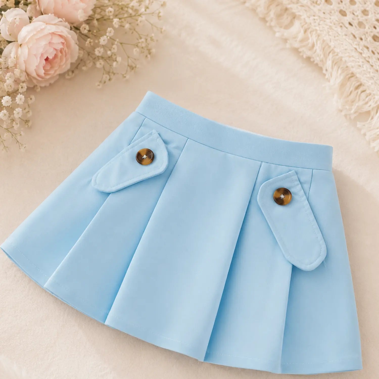 Sky Bloom Chic Skirt Set for Girls | Minilova