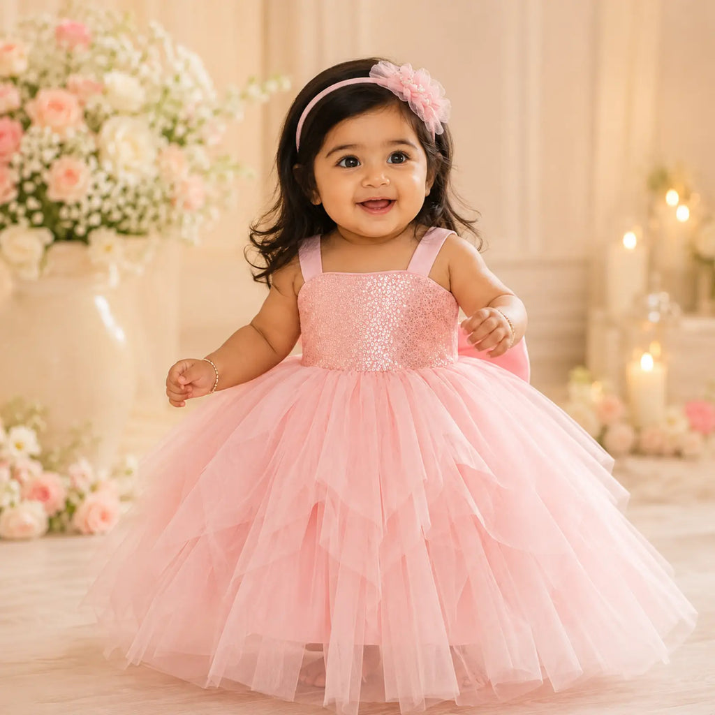 Rosé Princess Couture Gown for Girls | Minilova