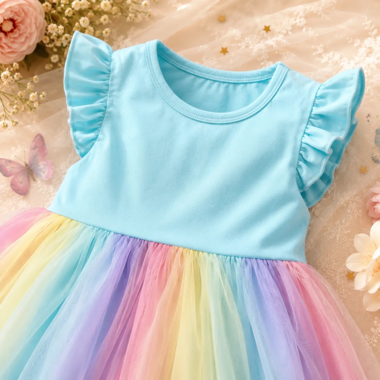 Rainbow Dreams Girls Tulle Dress | Minilova