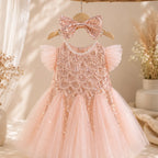Blush Shimmer Princess Gown | Minilova