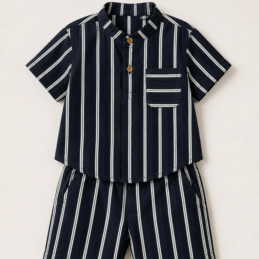 Midnight Voyager Stripe Co-ord Set | Minilova