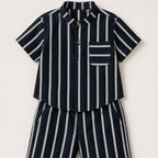 Midnight Voyager Stripe Co-ord Set | Minilova