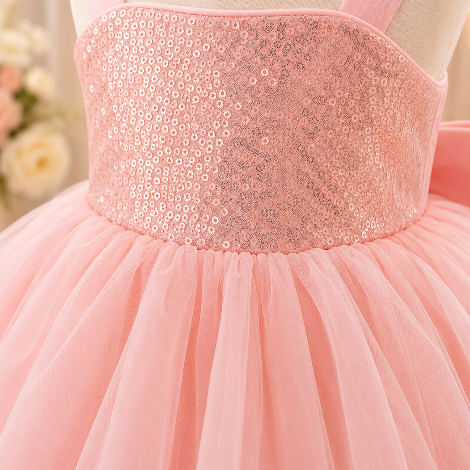 Rosé Princess Couture Gown for Girls | Minilova