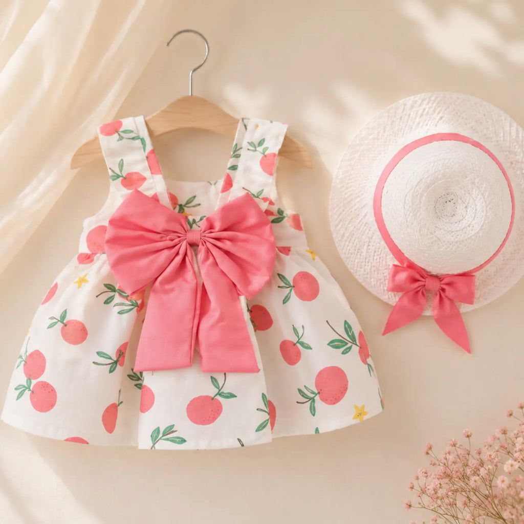 Peach Blossom Bow Dress | Minilova