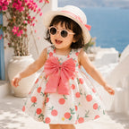 Peach Blossom Bow Dress | Minilova