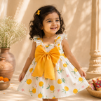 Sunshine Citrus Bow Dress | Minilova