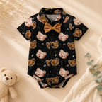 Little Teddy Polo Bubble Romper Set | Minilova