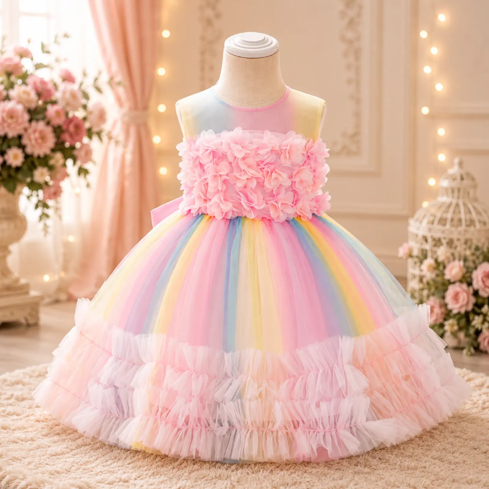 Candy Blossom Princess Gown for Girls | Minilova