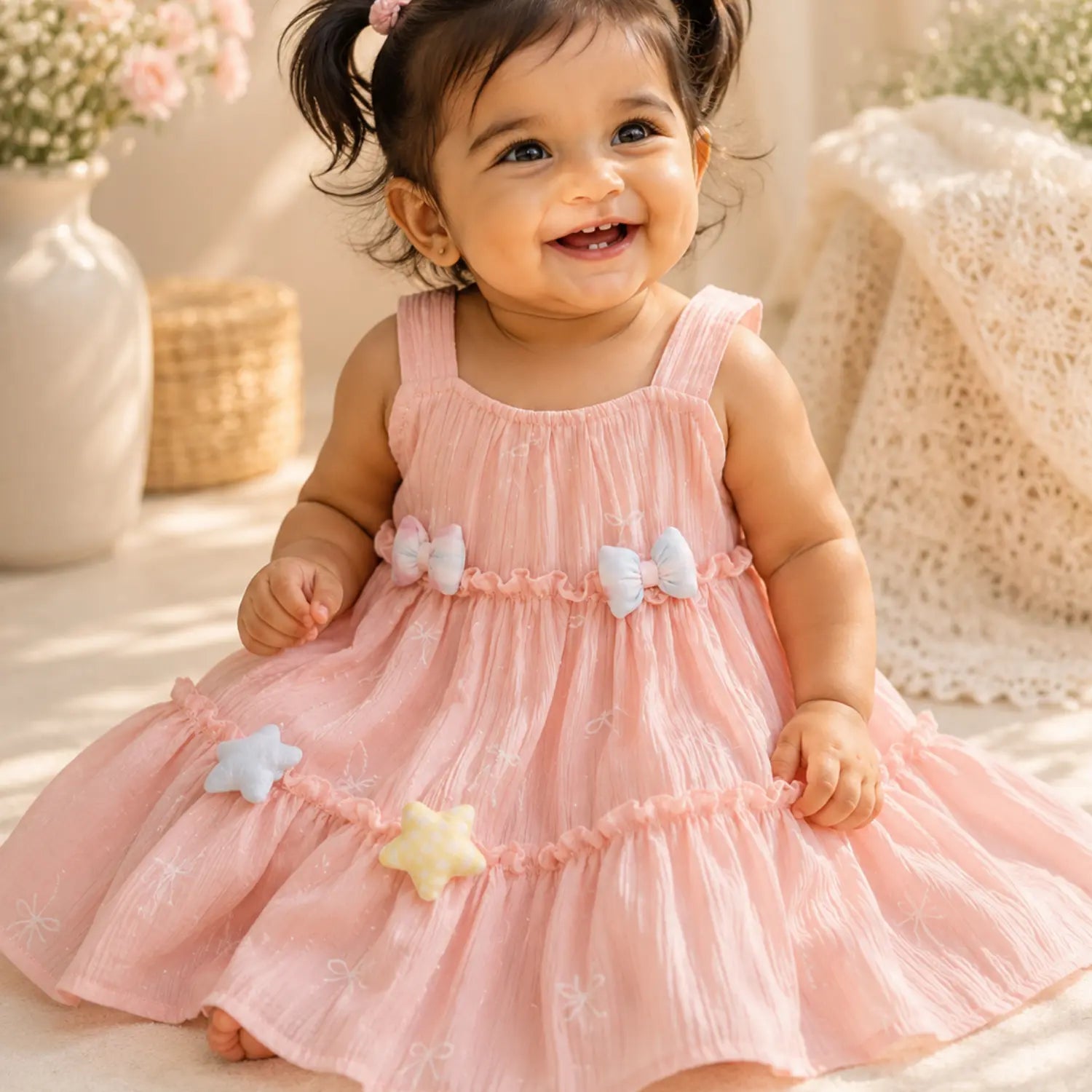 Twinkle Star Blush Dress | Minilova