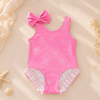 Pink Butterfly Bow Swimsuit | Minilova