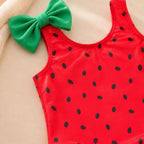Watermelon Splash Bow Swimsuit | Minilova