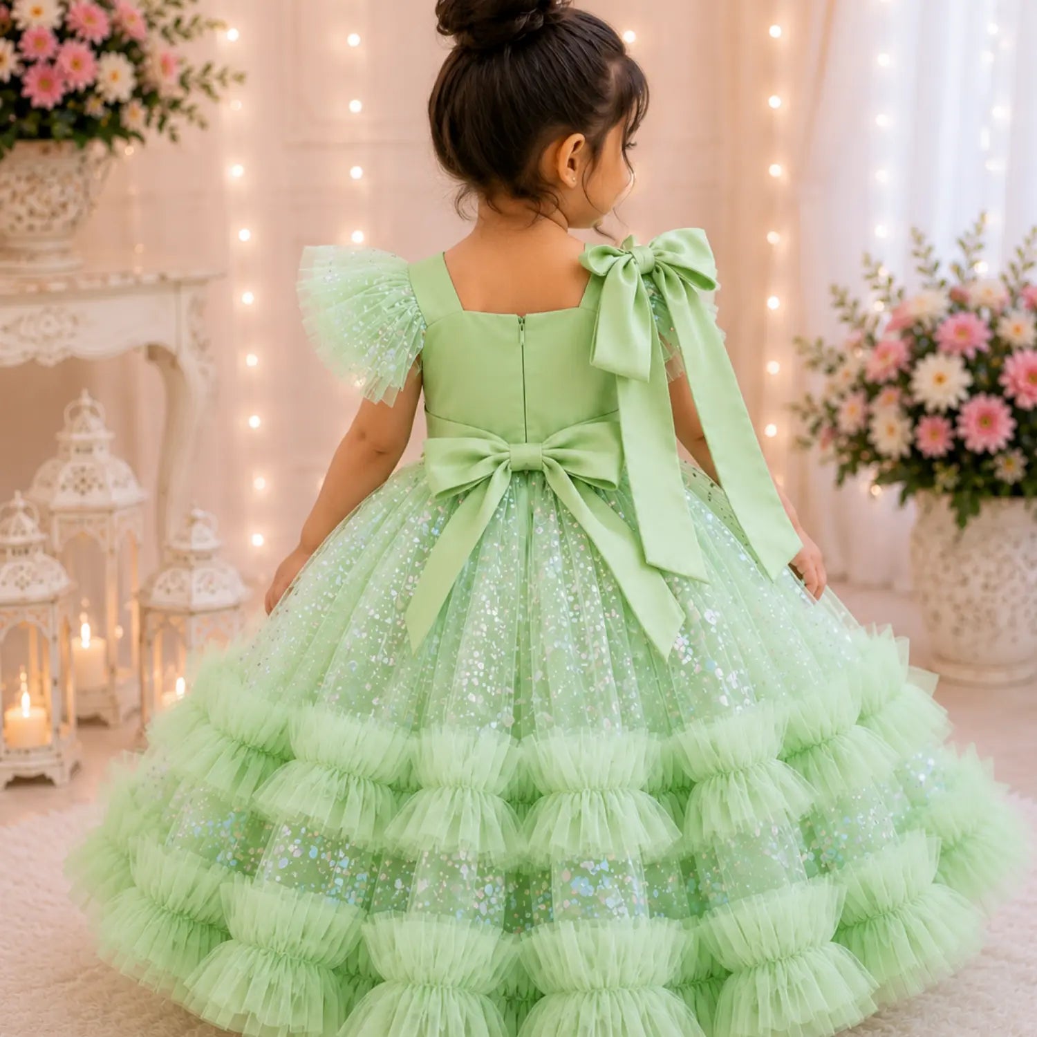Royal Amethyst Sparkle Gown for Girls | Minilova