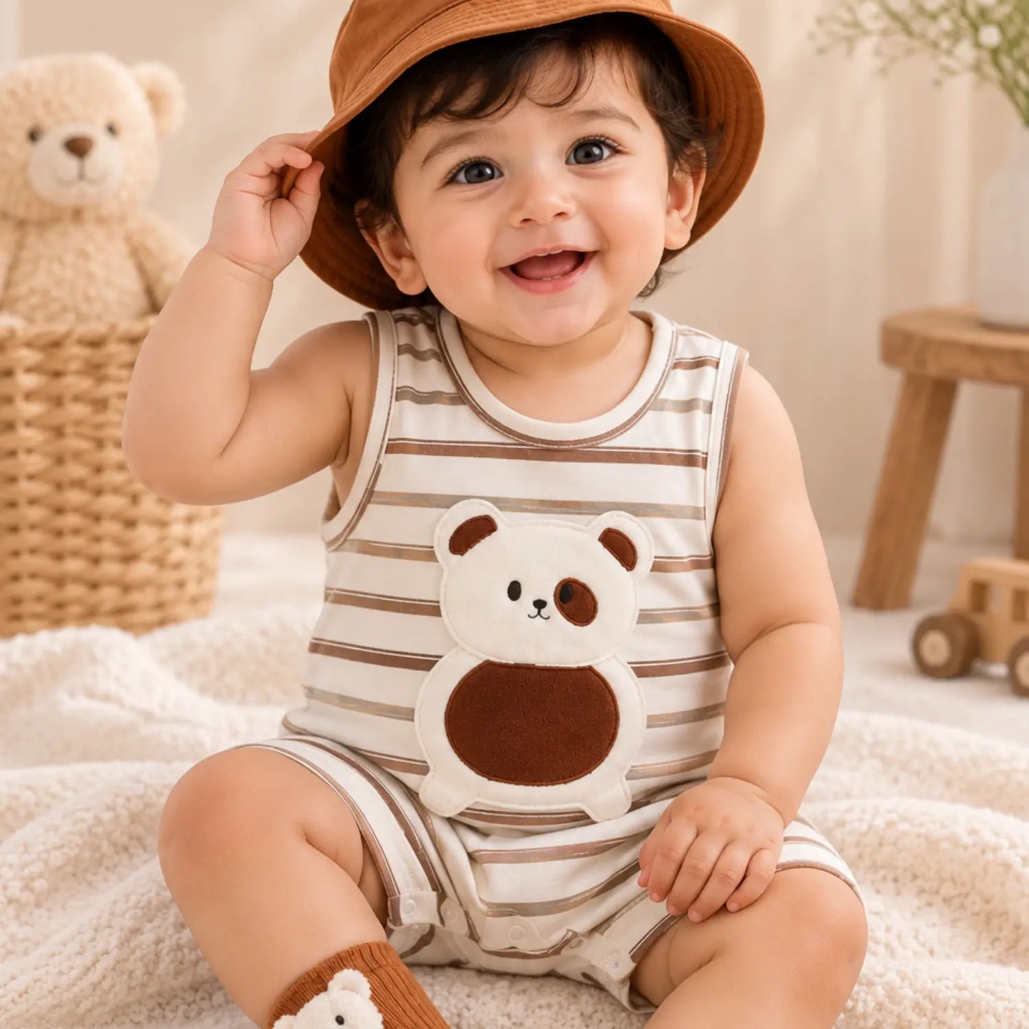 Little Bear Adventure Romper Set | Minilova