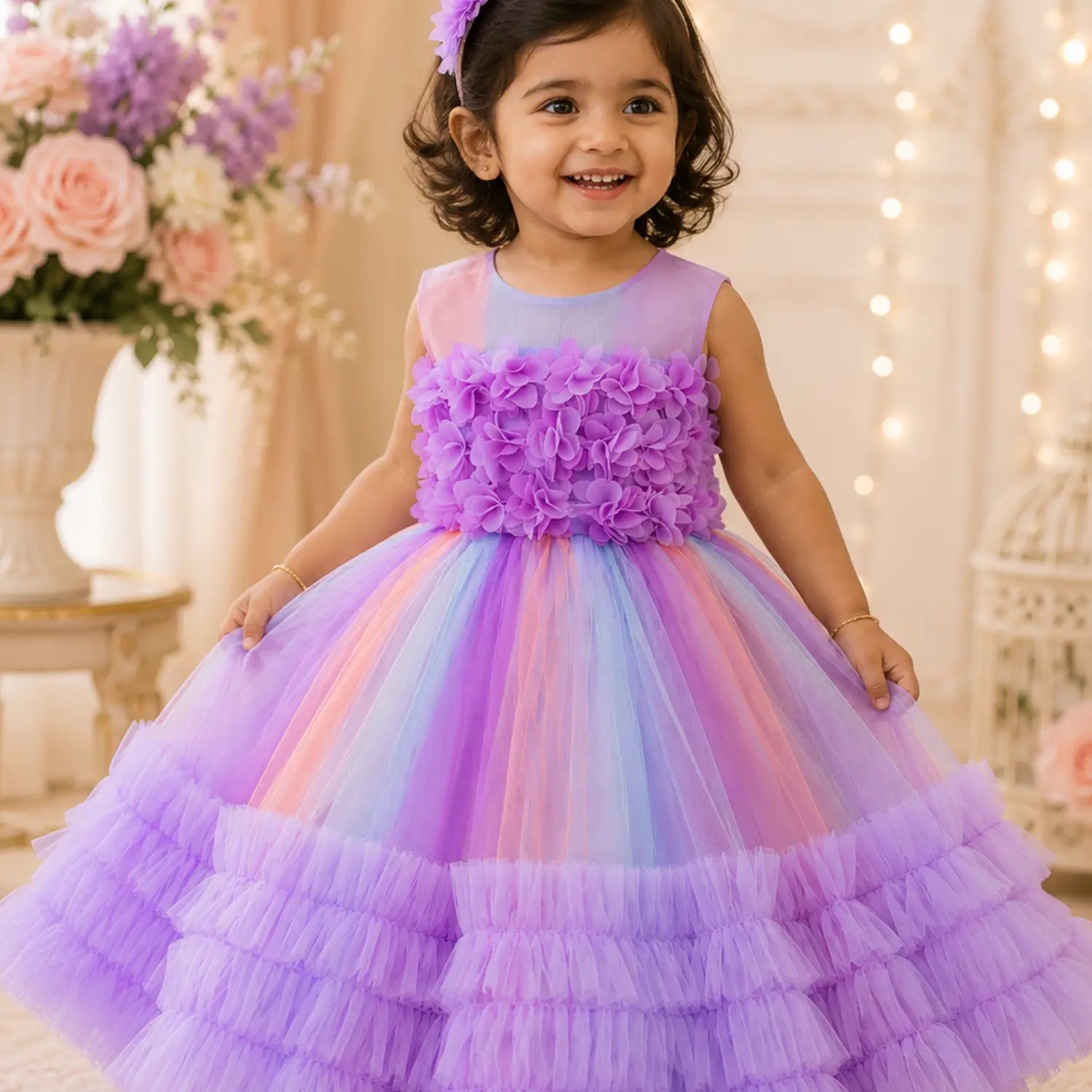 Candy Blossom Princess Gown for Girls | Minilova