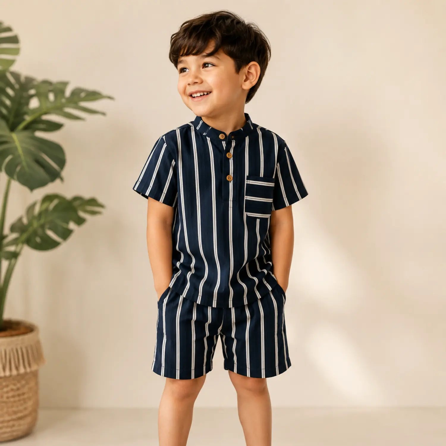 Midnight Voyager Stripe Co-ord Set | Minilova