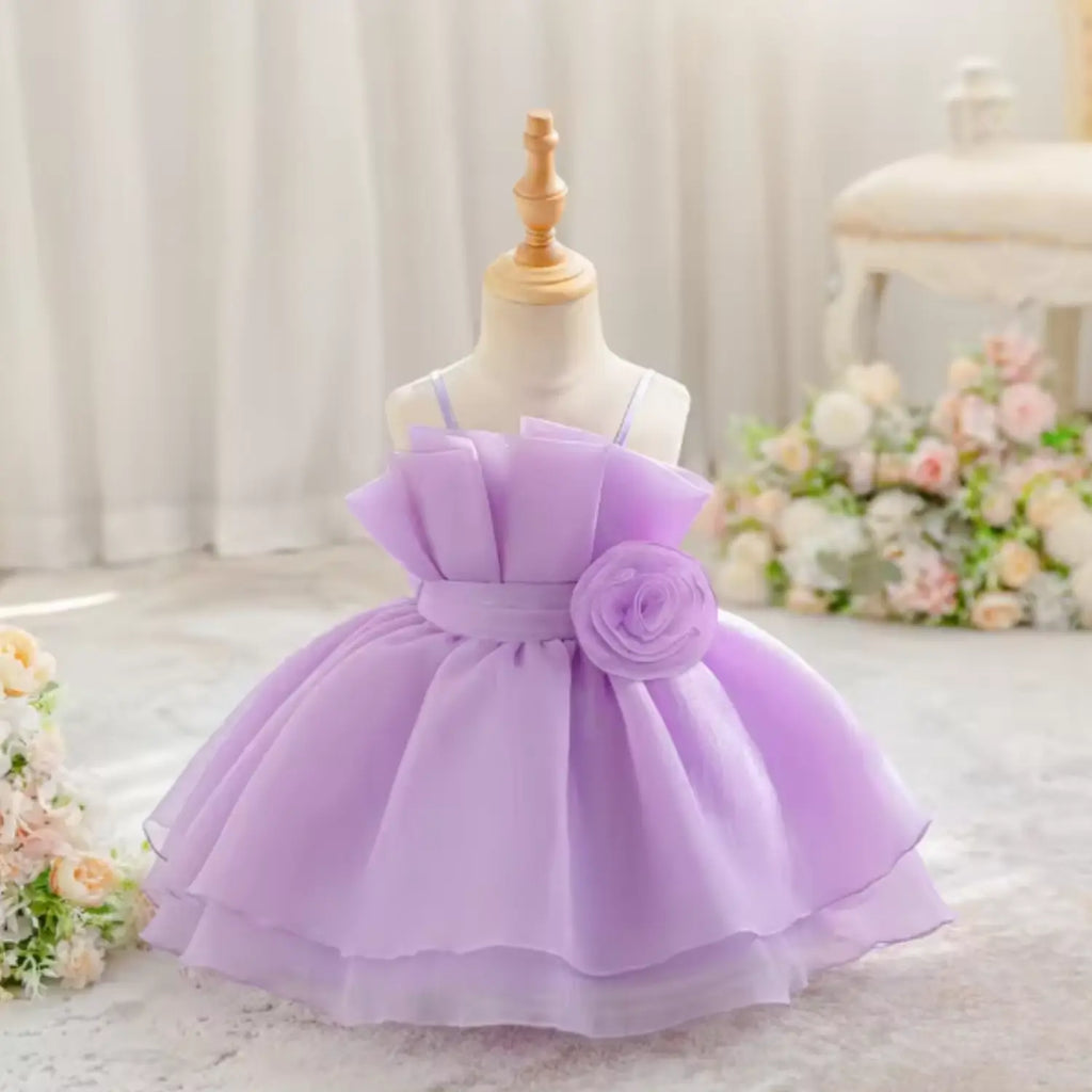 Lilac Bloom Party Dress for Girls | Minilova
