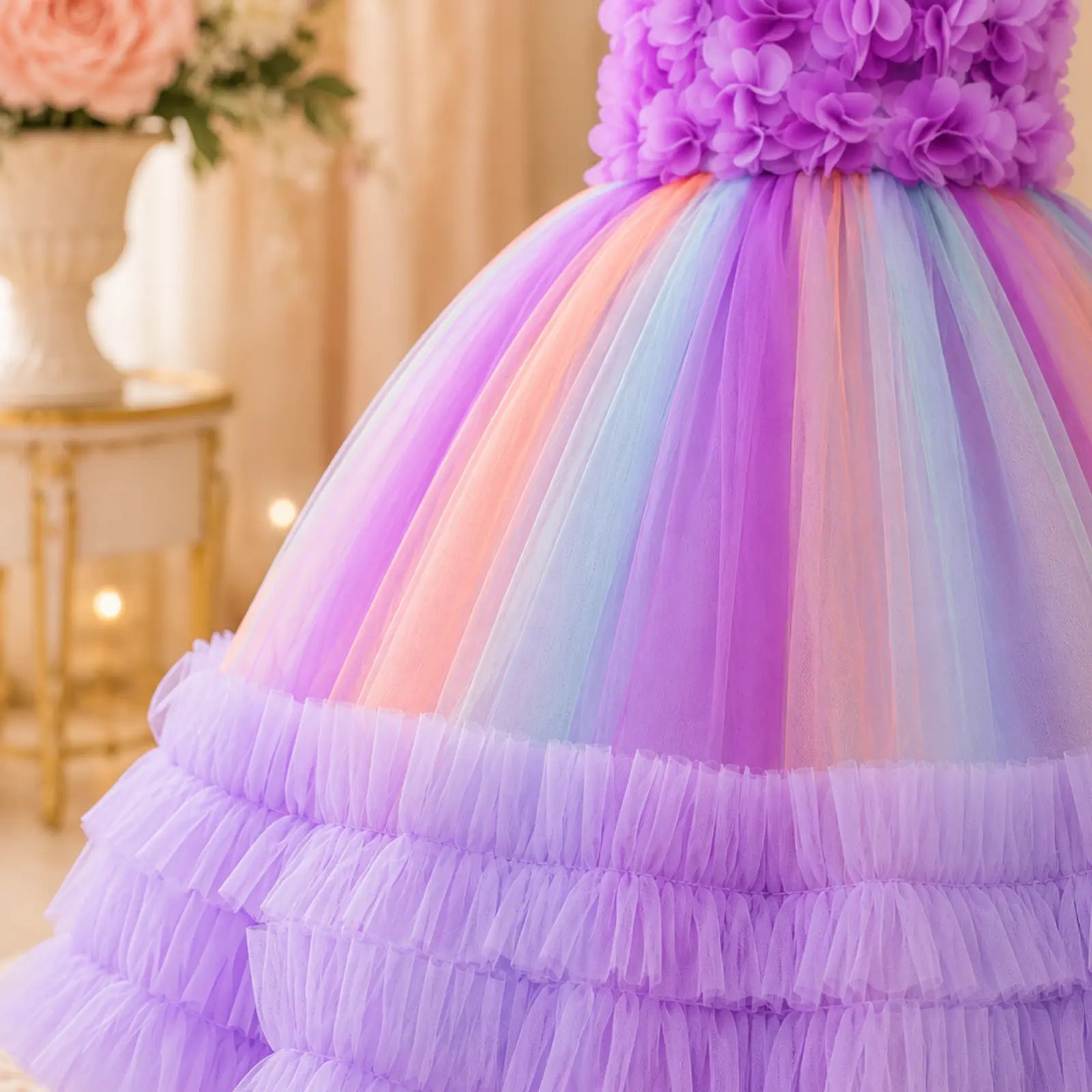 Candy Blossom Princess Gown for Girls | Minilova