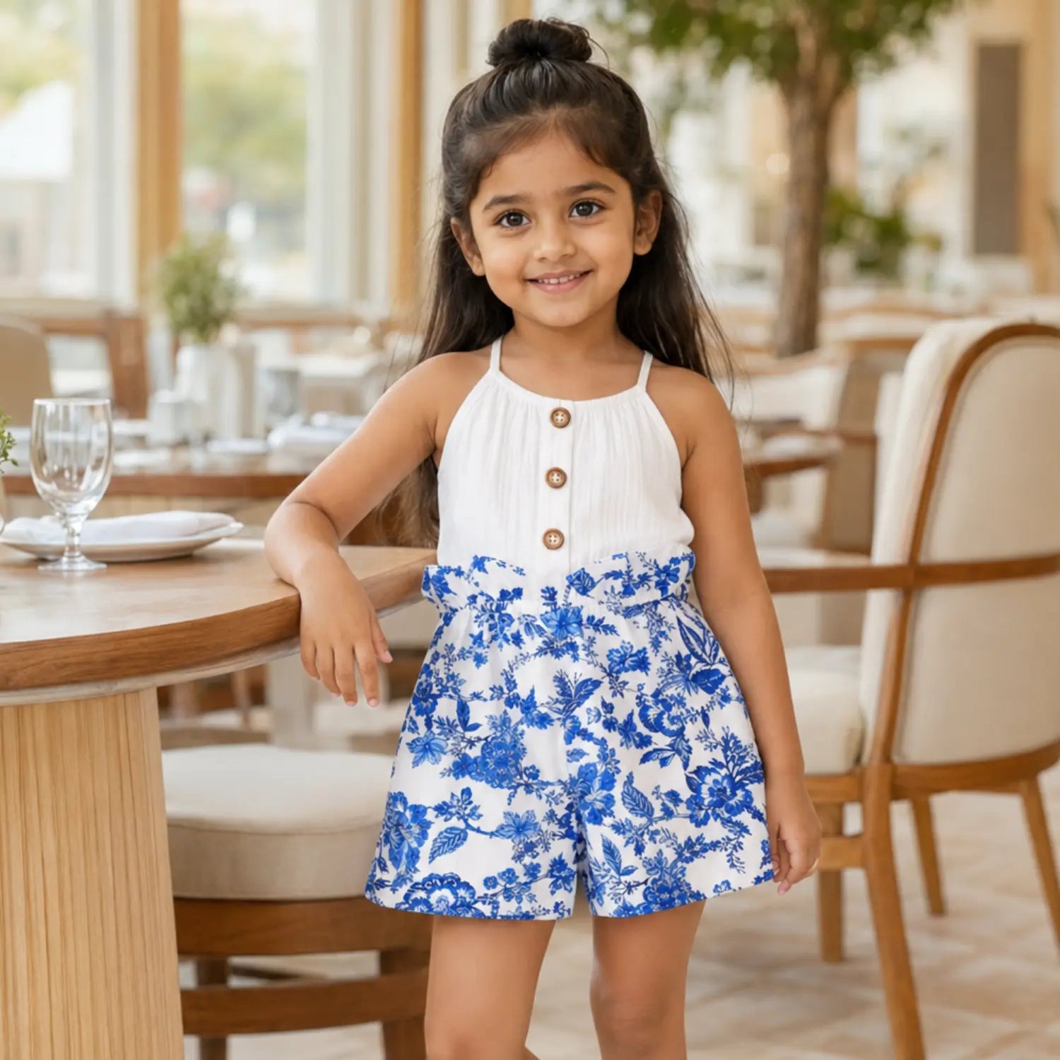 Santorini Bloom Co-ord Set | Minilova