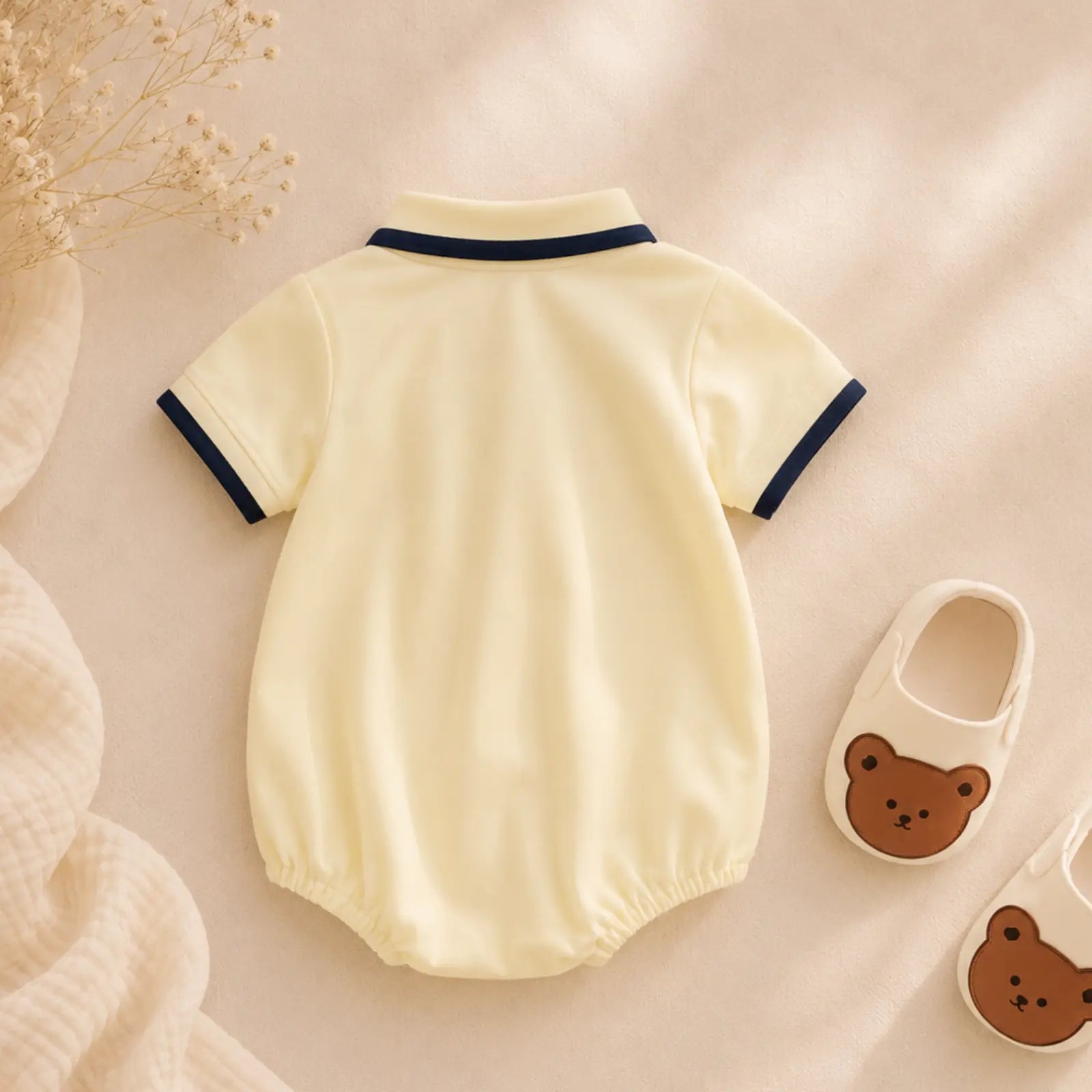 Little Teddy Polo Romper Set | Minilova